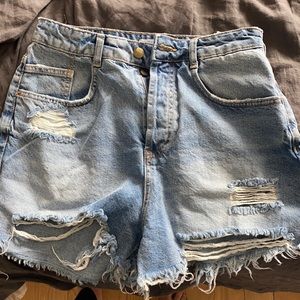 Zara high waisted mom shorts